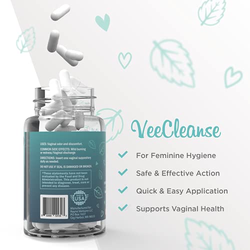 VeeFresh - VeeCleanse Boric Acid Vaginal Suppositories + Suppository Applicat...