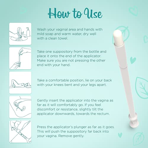 VeeFresh - VeeCleanse Boric Acid Vaginal Suppositories + Suppository Applicat...