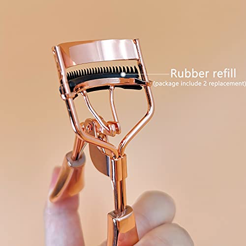 Eyelash Curler with Built in Comb, Eyelash Comb Curlers with Brush Mascara Ap...