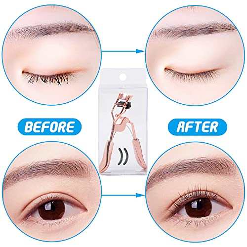 Eyelash Curler with Built in Comb, Eyelash Comb Curlers with Brush Mascara Ap...