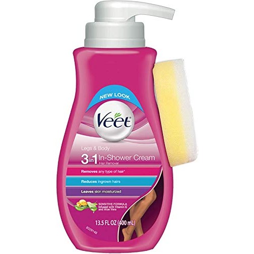 Veet Botanic Inspirations In Shower Cream, 13.5 fl Oz., for Legs & Body (Pack...