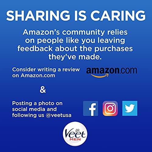 Veet Men Hair Removal Cream for Sensitive Skin, 13.5 fl oz, Painless Long-Las...