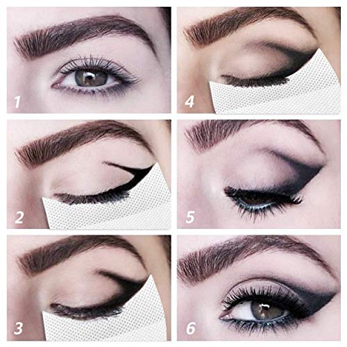 200 Pcs Professional Eyeshadow Pads Stencils Lint Free Under Eye Pads Eyeshad...