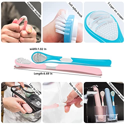 Tongue Scraper Cleaner for Adults and Kids - VEGOPET Double-Sided Super Soft ...