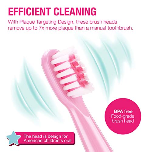 Vekkia Kids Electric Toothbrush Replacement Heads - 7X More Plaque Removal, E...