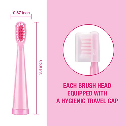 Vekkia Kids Electric Toothbrush Replacement Heads - 7X More Plaque Removal, E...
