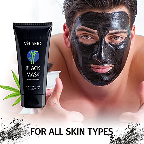 Velamo Blackhead Remover Mask, Purifying Peel Off Black Mask, Charcoal Black ...