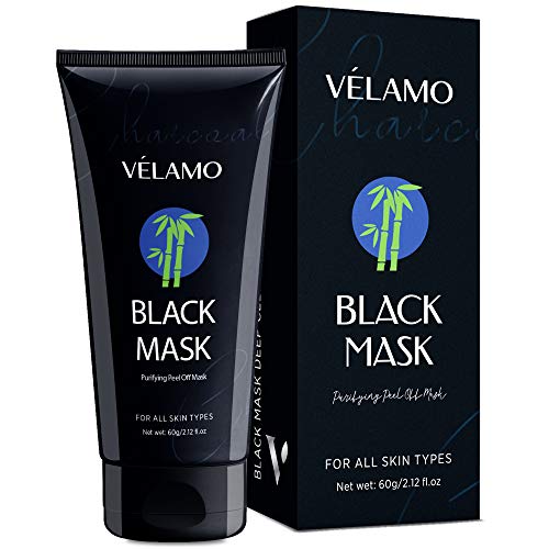 Velamo Blackhead Remover Mask, Purifying Peel Off Black Mask, Charcoal Black ...