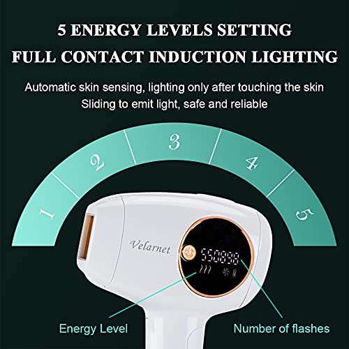 Laser Hair Removal for Women Permanent, IPL Hair Removal Device 550000 Flashe...