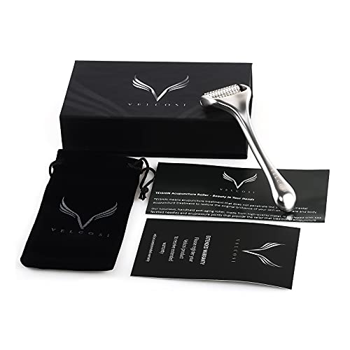 VELCOSI Textured Facial Roller Massager, Alternative to Stainless Steel Face ...