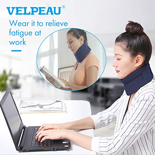 VELPEAU Neck Brace -Foam Cervical Collar - Soft Neck Support Relieves Pain & ...