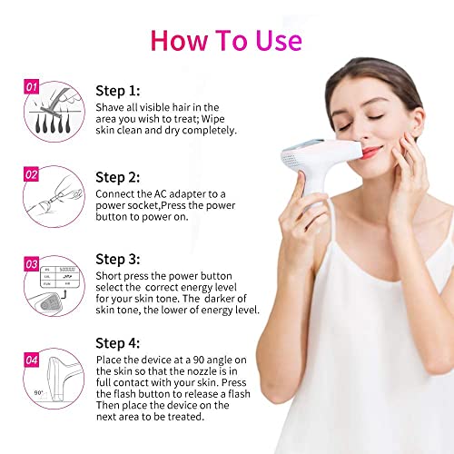 VEME IPL Laser Hair Removal for Women Permanent，at-Home Hair Removal Device ...