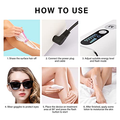 Vemoerce IPL Hair Removal for Women and Men – Painless Permanent Laser Hair R...