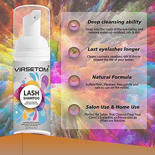 Eyelash Extension Cleanser, Eyelash Extension Shampoo For Eyelashes Cleansing...