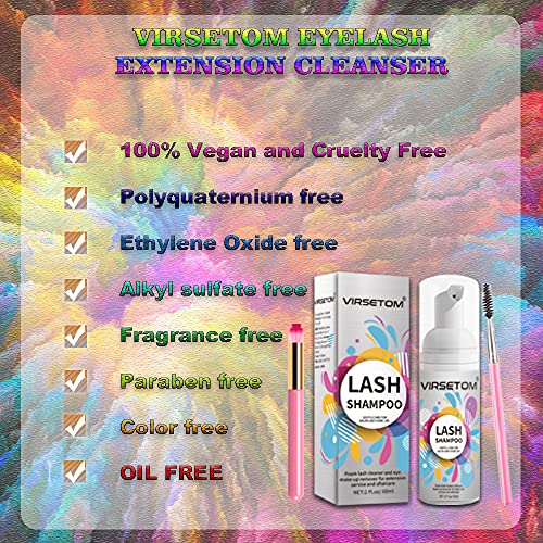 Eyelash Extension Cleanser, Eyelash Extension Shampoo For Eyelashes Cleansing...