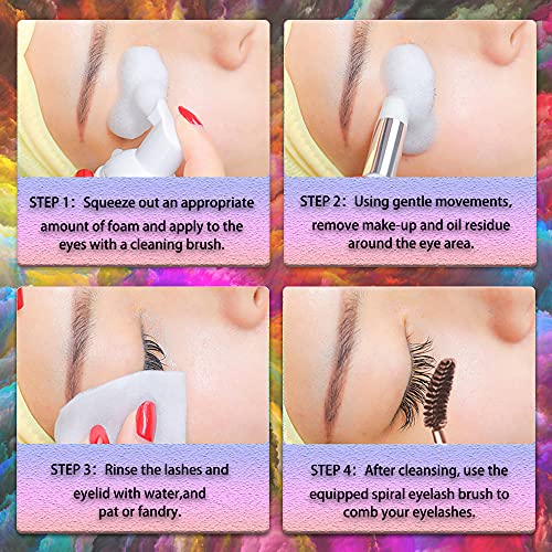 Eyelash Extension Cleanser, Eyelash Extension Shampoo For Eyelashes Cleansing...