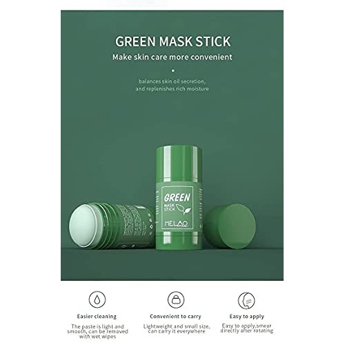 Green Tea Mask Stick for Face, Blackhead Remover with Green Tea Extract, Deep...