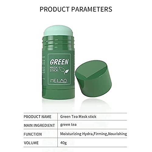 Green Tea Mask Stick for Face, Blackhead Remover with Green Tea Extract, Deep...
