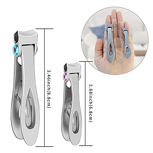Nail Clippers Set,Fingernail Toenail Clippers for Thick Nails,Nail Clipper fo...