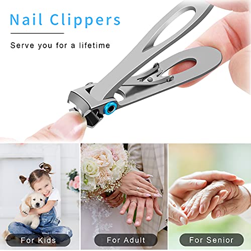 Nail Clippers Set,Fingernail Toenail Clippers for Thick Nails,Nail Clipper fo...