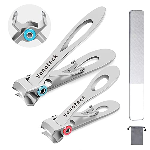 Nail Clippers Set,Fingernail Toenail Clippers for Thick Nails,Nail Clipper fo...