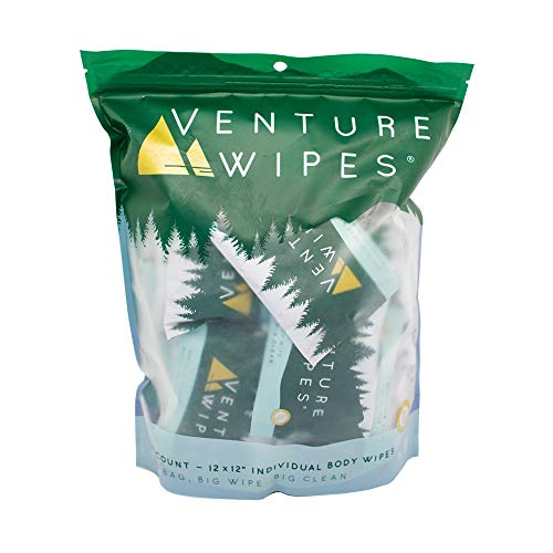Large Shower Wipes with Aloe, Vitamin E and Tea Tree Oil, Bathing Wipes for A...
