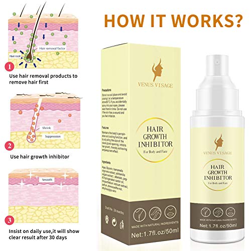 Hair Inhibitor 50ml Upgraded, Hair Stop Growth Spray, Non-Irritating Hair Rem...