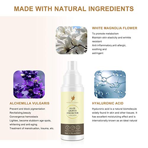Hair Inhibitor 50ml Upgraded, Hair Stop Growth Spray, Non-Irritating Hair Rem...