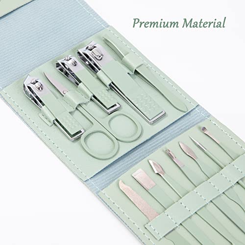 2 Pack 12 In 1 Manicure Set Professional Nail Clipper Set Portable Manicure K...