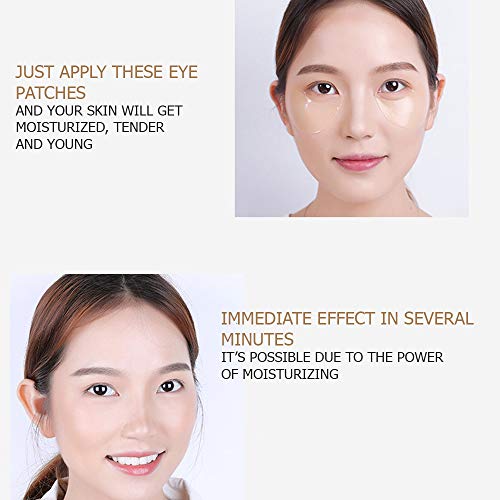 30 Pairs VENZEN Gold Eye Mask Power Crystal Gel Collagen Masks, Great For Ant...