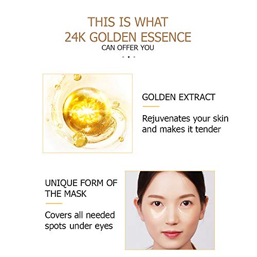 30 Pairs VENZEN Gold Eye Mask Power Crystal Gel Collagen Masks, Great For Ant...