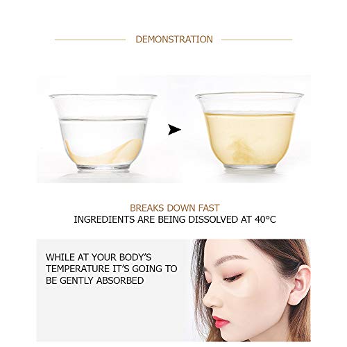 30 Pairs VENZEN Gold Eye Mask Power Crystal Gel Collagen Masks, Great For Ant...