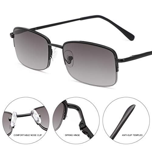 2PCS Full Lens Spring Hinges Reading Sunglasses UV400 Protection Sun Readers ...