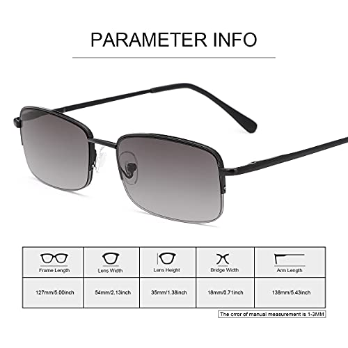 2PCS Full Lens Spring Hinges Reading Sunglasses UV400 Protection Sun Readers ...