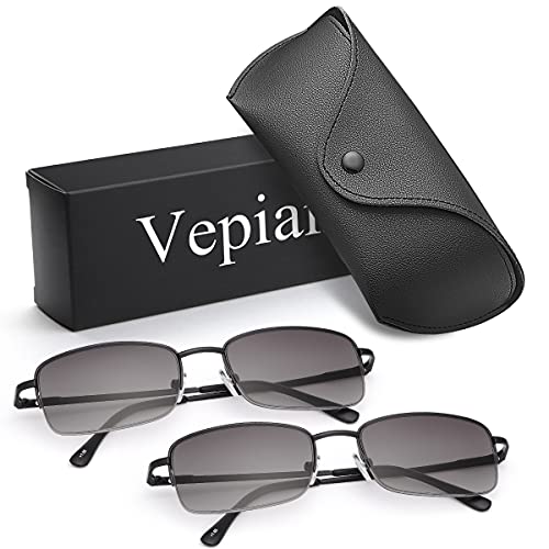 2PCS Full Lens Spring Hinges Reading Sunglasses UV400 Protection Sun Readers ...