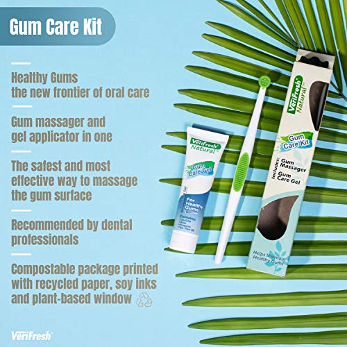 VeriFresh Natural Gum Care Kit - Gum Stimulator & Massager with Gum Gel – Pat...