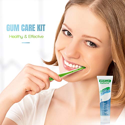 VeriFresh Natural Gum Care Kit - Gum Stimulator & Massager with Gum Gel – Pat...