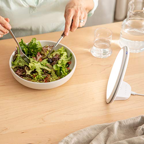 Verilux® HappyLight® Alba - New Round UV-Free LED Therapy Lamp, Bright White ...