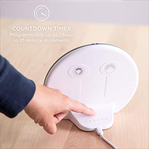 Verilux® HappyLight® Alba - New Round UV-Free LED Therapy Lamp, Bright White ...