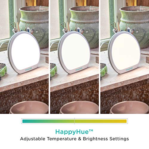 Verilux® HappyLight® Alba - New Round UV-Free LED Therapy Lamp, Bright White ...