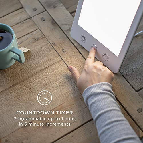 Verilux® HappyLight® Luxe - UV-Free LED Therapy Lamp, Bright White Light with...