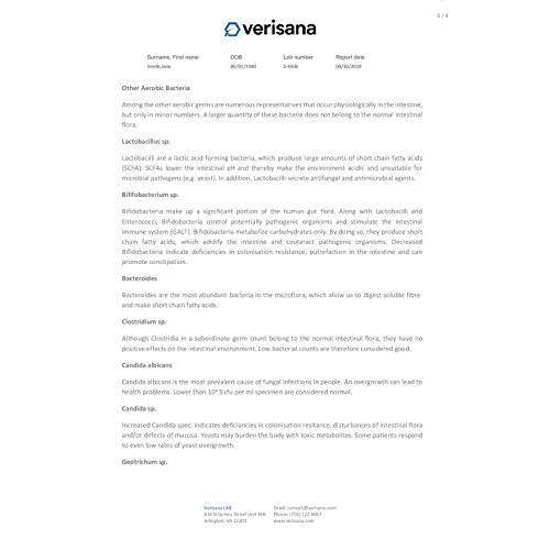 Gut Health Stool Test for Leaky Gut, Candida, Helicobacter Pylori & Microbiom...