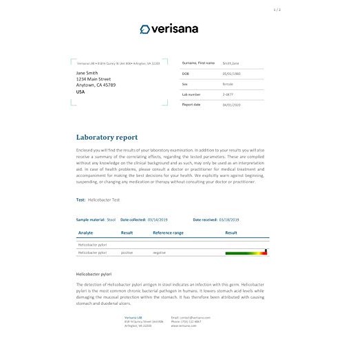 Helicobacter Pylori Test Kit – Determine H Pylori in Your Gut – Home Stool Te...