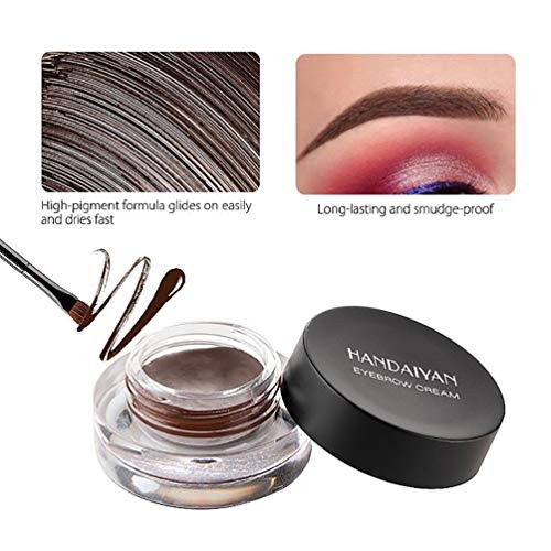 Blue Eyebrow Pomade, Liner and Eyebrow Cream with Brush - Long Lasting Brow C...