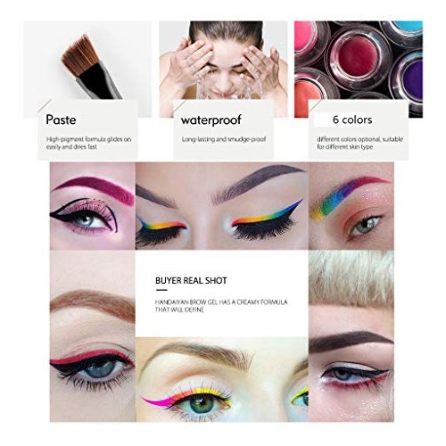 Blue Eyebrow Pomade, Liner and Eyebrow Cream with Brush - Long Lasting Brow C...