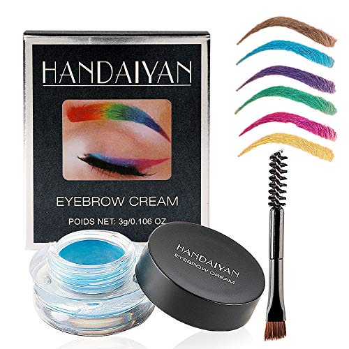 Blue Eyebrow Pomade, Liner and Eyebrow Cream with Brush - Long Lasting Brow C...