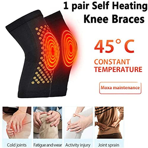 Wormwood Self Heating Knee Pads, 1 Pair Heated Warm Knee Brace, Moxibustion P...