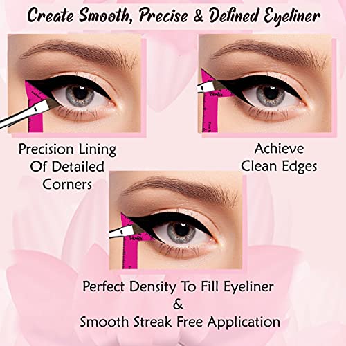 Eyeliner Stencils Wing Tips – Eyebrow Stencil Reusable For Beginners With Liq...