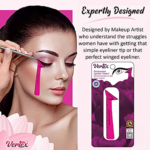 Eyeliner Stencils Wing Tips – Eyebrow Stencil Reusable For Beginners With Liq...
