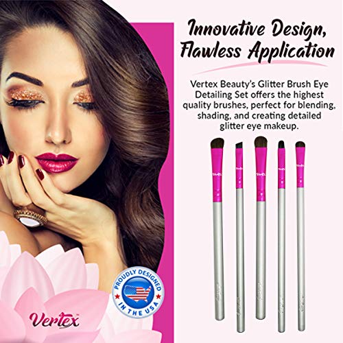 Glitter Makeup Brushes For Primer - And Pressed Eye Shadow Glitters On Metall...